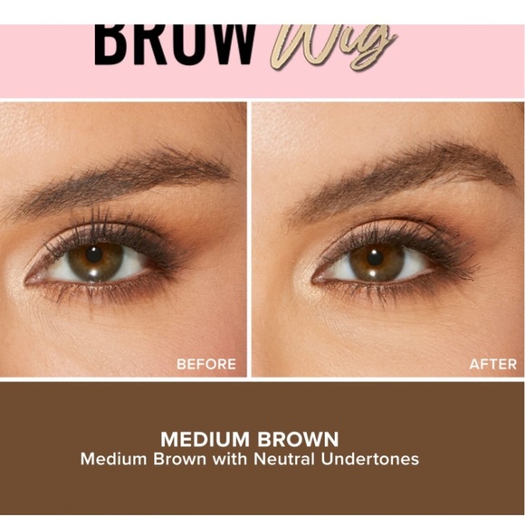 Too Faced medium‎ brown Brush-On Hair Fluffy Eyebrow Gel new - Picture 7 of 7